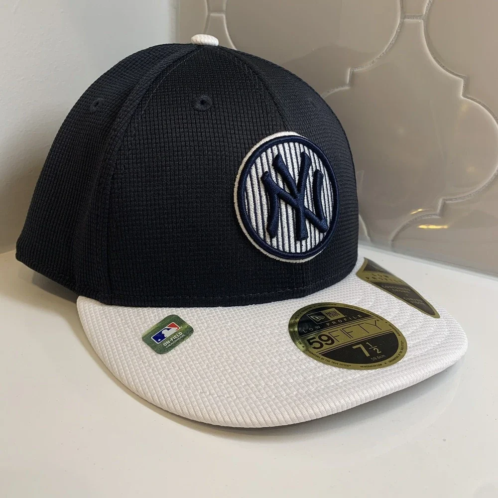 New Era New York Yankees Batting Practice Low Profile Navy 59FIFTY Hat Cap 7 1/2
